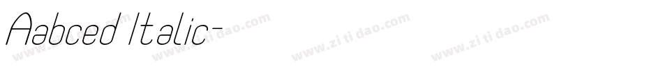Aabced Italic字体转换